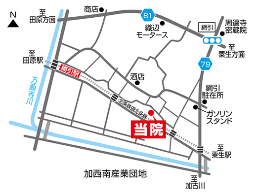 堀井内科医院へのアクセスマップ